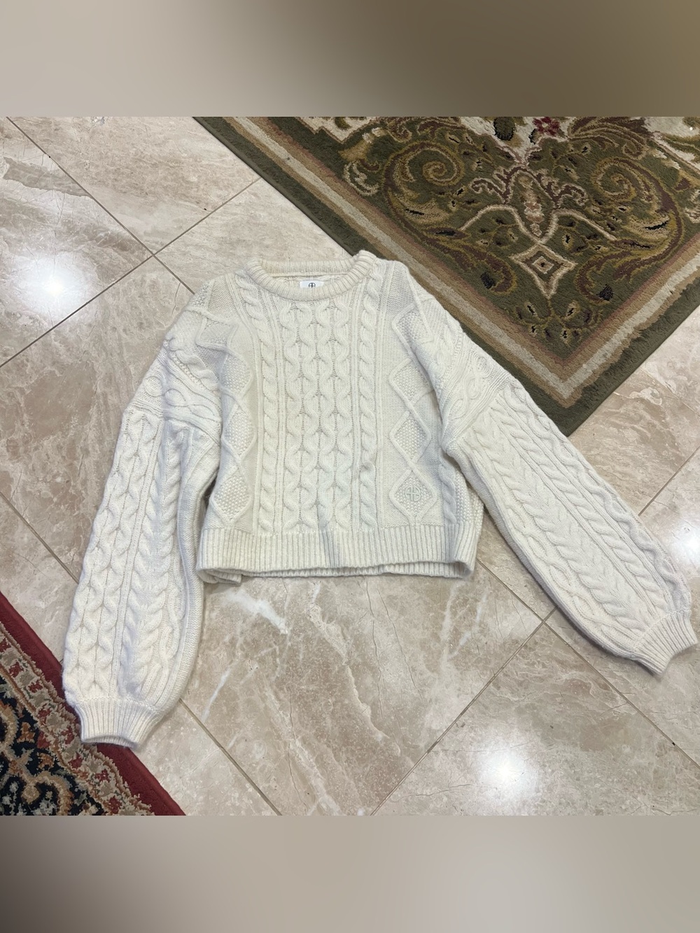Anine Bing Irina Cable Knit Sweater Size Medium